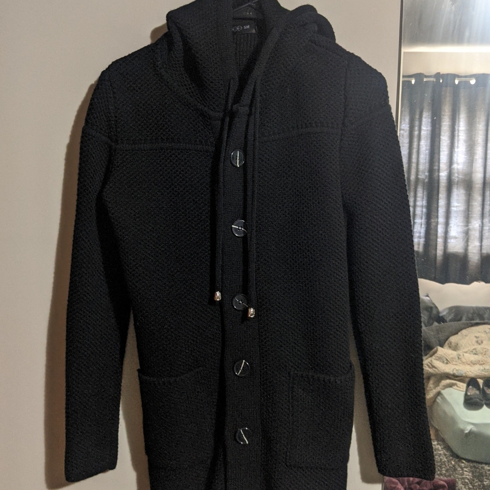 Hooded button up cardigan Foxblood sm/m